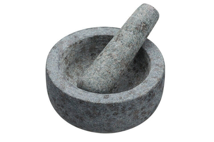 Mortier et pilon en granit gris MasterClass