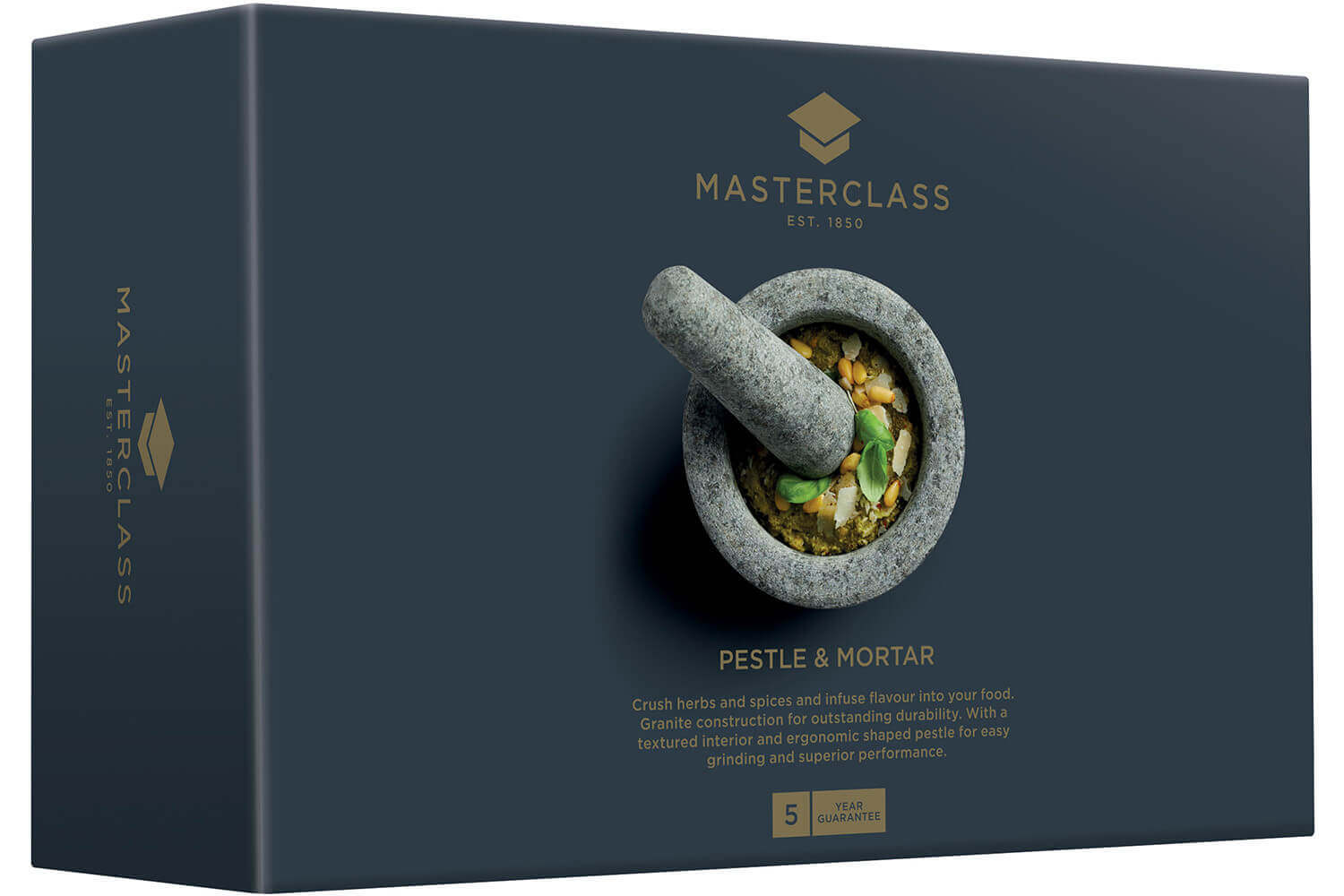 Master Class Mortier et pilon en granite 12 cm