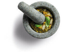 Mortier et pilon en granit gris MasterClass