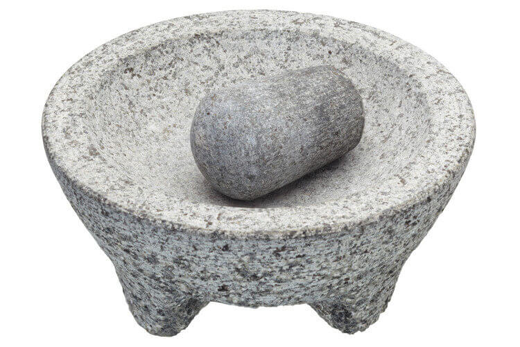 Mortier et pilon mexicain en granit gris 20x10cm MasterClass