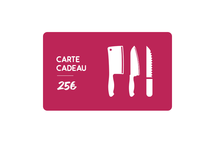 Carte cadeau 25€ Couteauxduchef.com Carte cadeau 25€ Couteauxduchef.com