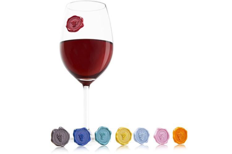 Set 8 marque-verres Vacu Vin Cépages