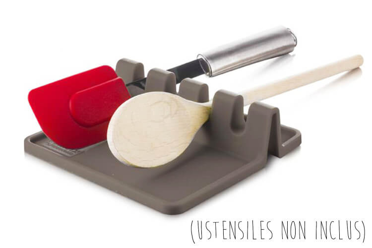 Repose cuillère 4 emplacements Tomorrow's Kitchen gris