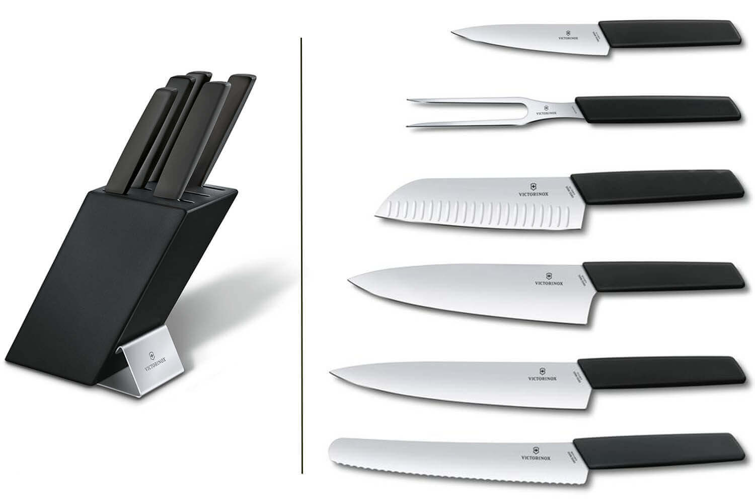 Victorinox Swiss Modern 6-piece knife set black, 6.7186.63