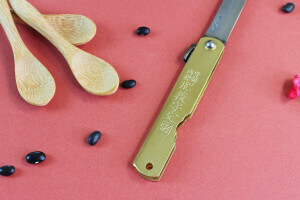 Couteau de poche Higonokami Kanetsune lame 7,5cm manche laiton