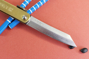 Couteau de poche Higonokami Kanetsune lame 7cm manche laiton