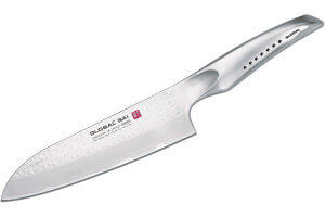 Couteau santoku japonais Global Sai 03 lame martelée 19cm