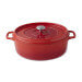Cocotte ovale Invicta en fonte émaillée rubis 35cm