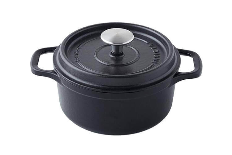 Cocotte Invicta noire en fonte émaillée ronde 24cm
