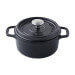 Cocotte ronde Invicta en fonte émaillée noire 32cm
