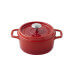 Cocotte ronde Invicta en fonte émaillée rubis 20cm