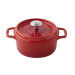 Cocotte ronde Invicta en fonte émaillée rubis 32cm