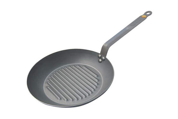 Poêle grill ronde De Buyer Minéral B Element en fer 26cm