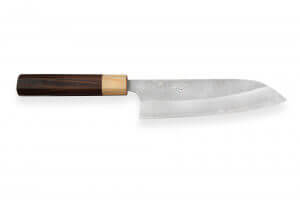 Couteau santoku japonais artisanal Yoshimi Kato AS Nashiji 17cm