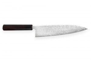 Couteau de chef japonais artisanal Takeshi Saji R2 Damas 21cm