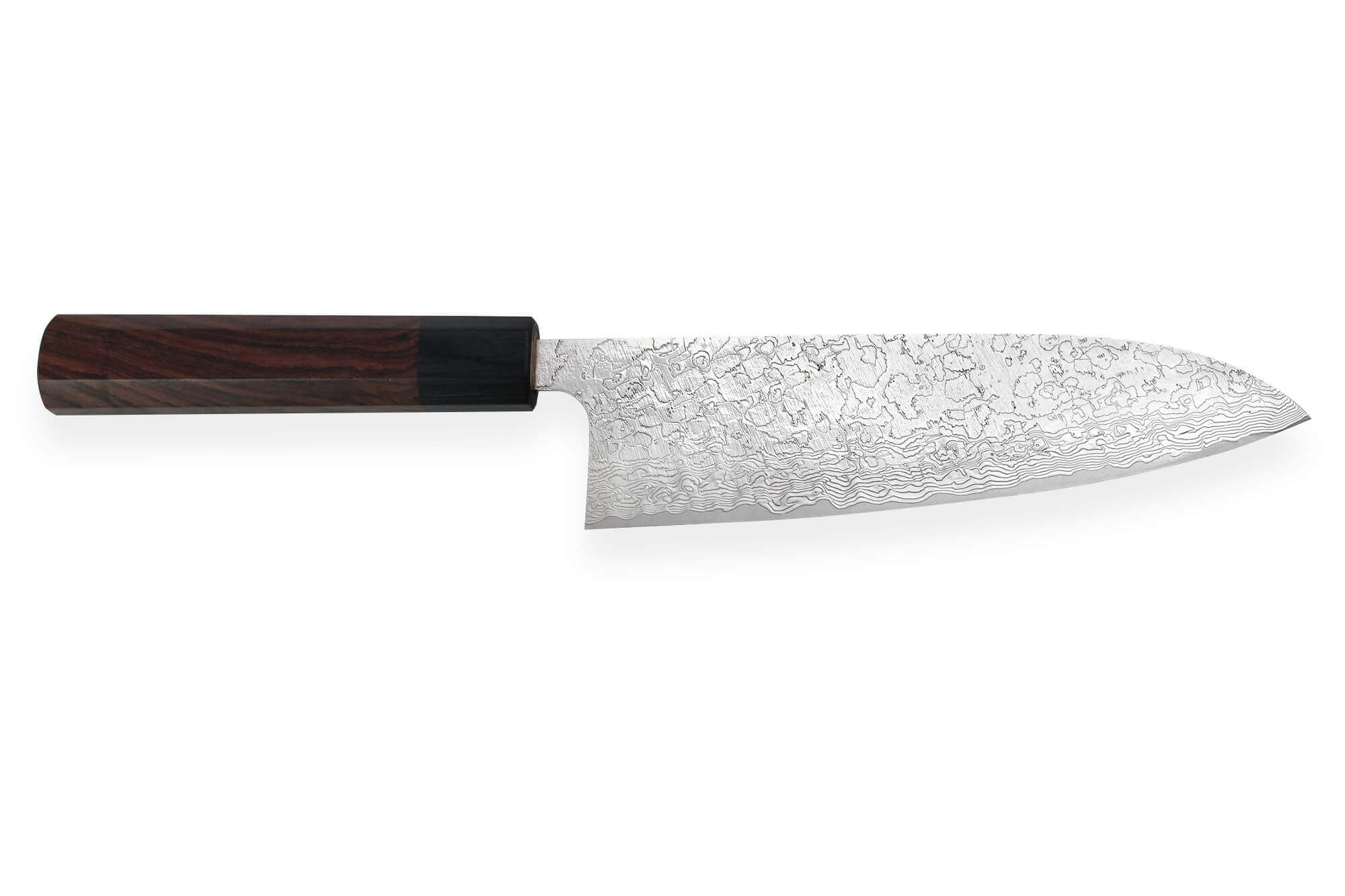 Couteau japonais santoku - TAKESHI SAJI - Acier inoxydable Damas