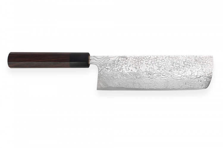 Couteau nakiri japonais artisanal Takeshi Saji R2 Damas 17cm