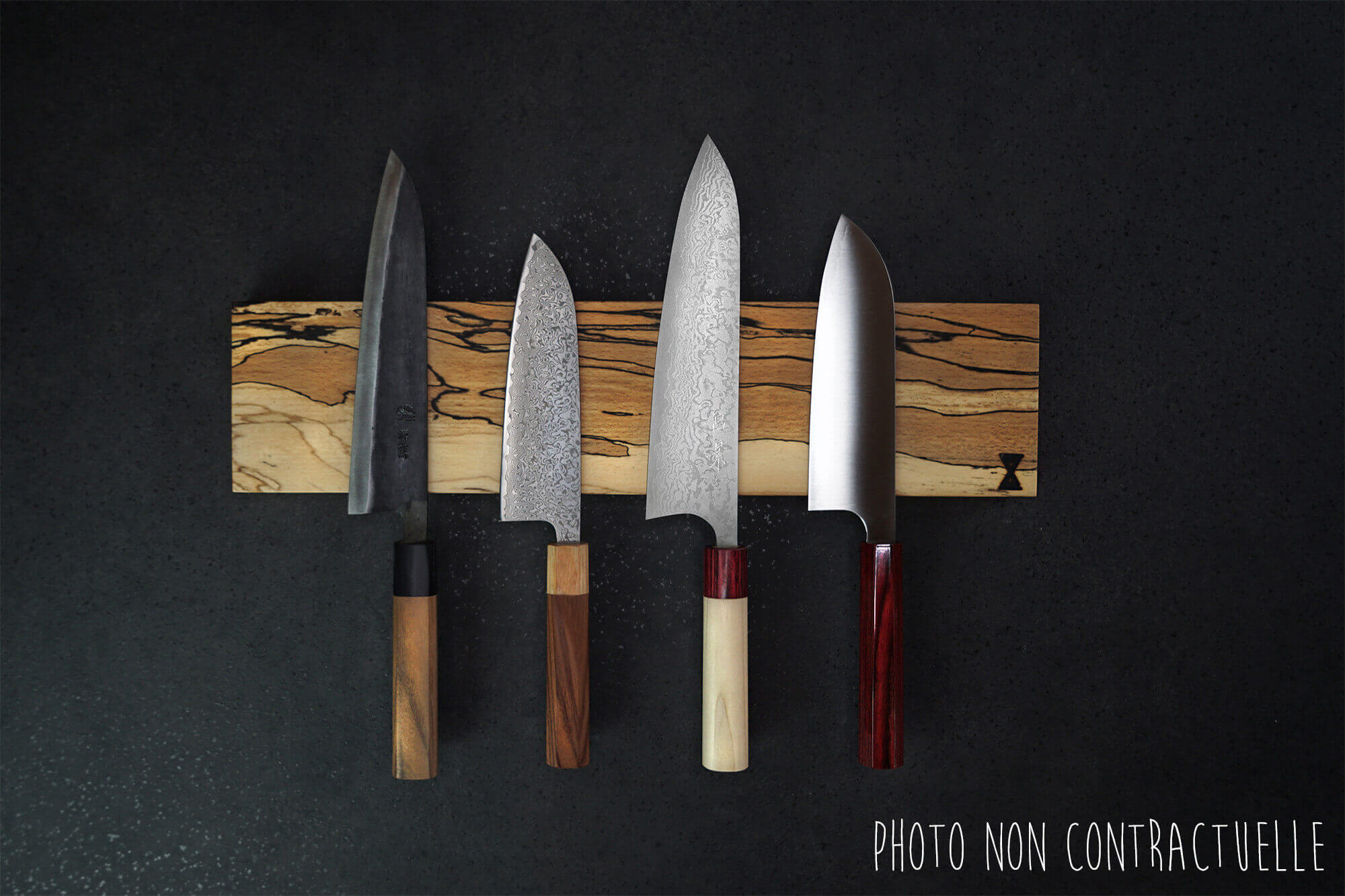 Barre aimantée en bambou Yaxell pour couteaux de cuisine - 30cm