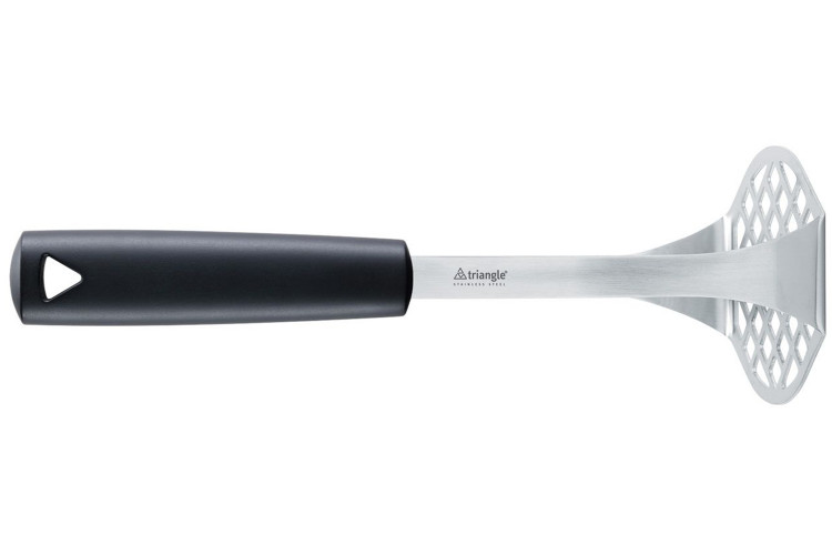 Presse-pur&eacute;e Triangle t&ecirc;te en inox manche en green grip