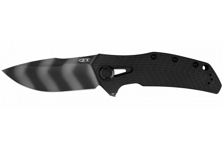 Couteau pliant Zero Tolerance ZT0308BLKTS Tiger Strip manche G10 titanium noir 13,2cm