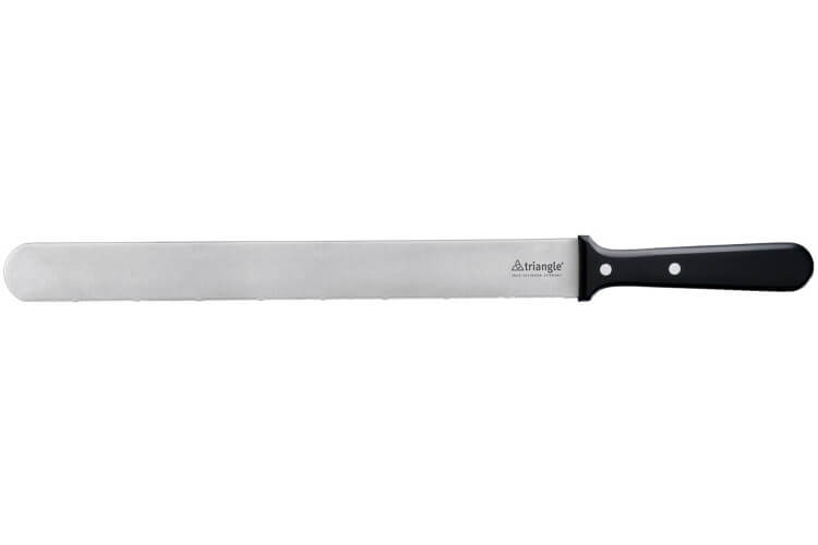 Couteau de boulanger lame crantée 30cm acier inox