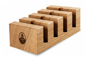 Socle de rangement pour 4 disques d'affûtage de rechange HORL® en chêne
