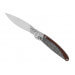 Couteau pliant K2.10M manche bois de violette et acier décor kaléidoscope 11,5cm