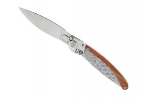 Couteau pliant K2.11M manche sandalwood et acier décor rosaces 11,5cm