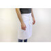 Tablier de cuisinier demi chef Deren 100% coton blanc