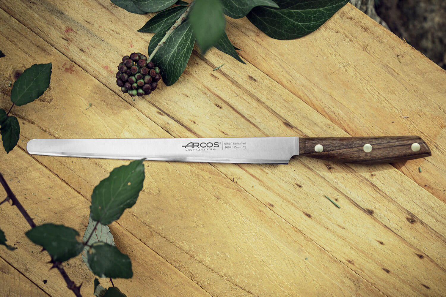Couteau Arcos Nordika pour jambon lame flexible 25cm
