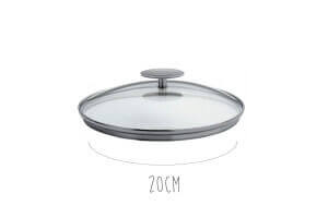 Couvercle en verre bombé Cristel Platine
