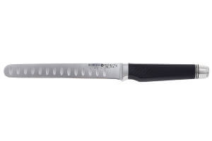 Couteau tranchelard alvéolé flexible De Buyer FK2 16cm équilibrage ajustable inédit