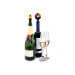Bouchon en silicone Pulltex pour vin et champagne + 6 marque-verres colorés