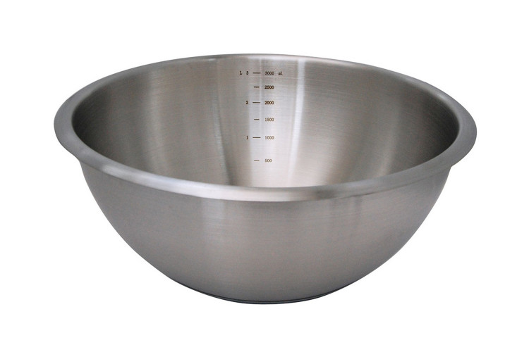 Bassine patissière demi sphère de buyer cul-de-poule inox revêtement silicone 20cm