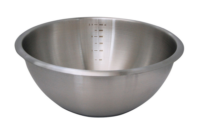 Bassine patissière demi sphère de buyer cul-de-poule inox revêtement silicone 24cm