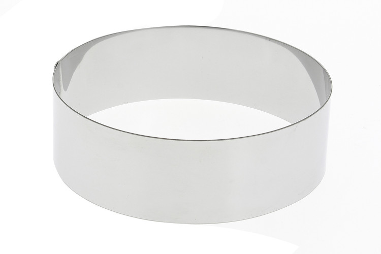 Cercle &agrave; p&acirc;tisserie De Buyer rond inox hauteur 4,5cm