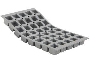 Plaque De Buyer Elastomoule en silicone 40 mini-cubes