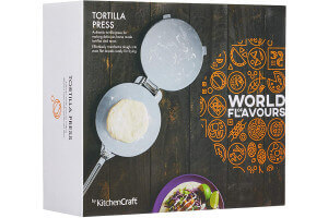 Presse à tortilla Kitchen Craft World of Flavours 28 x 28 x 18 cm