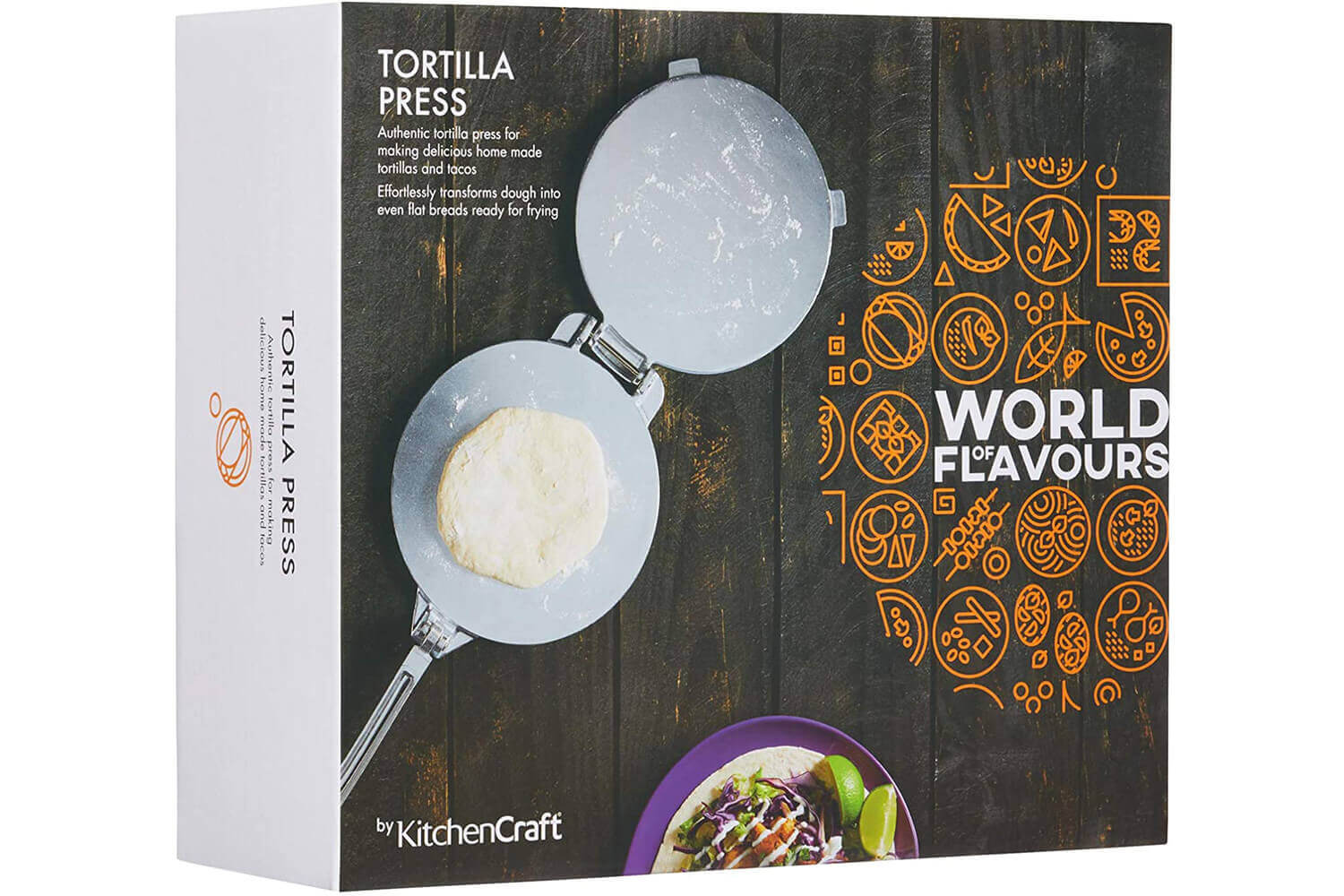 World of Flavours WFMXTPRESS Mexican Presse Tortilla World of Flavours WFMXTPRESS Mexican Presse Tortilla
