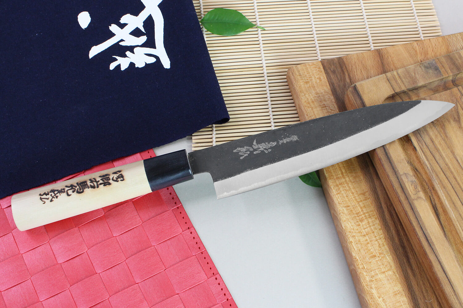 Couteau nakiri artisanal carbone Yoshihiro Kogeta japon