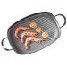 Plancha grill De Buyer Mineral B en fer 38x26cm avec 2 anses inox