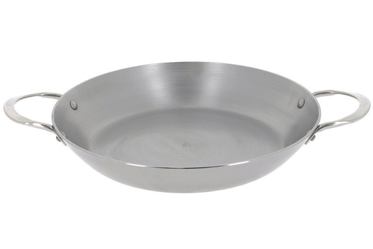 Poêle à Paëlla De Buyer Mineral B en fer 2 anses inox rivetées ø32cm