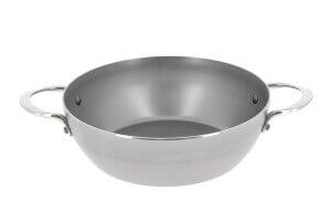 Sauteuse paysanne De Buyer Mineral B Element en fer bombée 2 anses