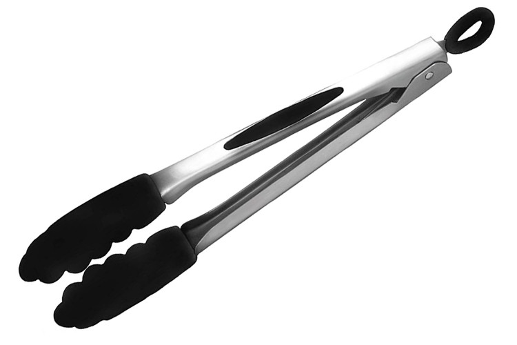 Pince de cuisine Mastrad acier et silicone noir