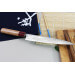Couteau yanagiba japonais artisanal Kajiwara Suminagashi 33 couches 21cm