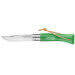 Couteau Opinel N°07 Baroudeur lame 8cm manche vert prairie
