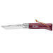 Couteau Opinel N°08 Baroudeur lame 8,5cm manche grenat