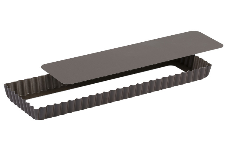 Moule &agrave; tarte maison cannel&eacute; rectangulaire Gobel avec fond mobile anti-adh&eacute;rent