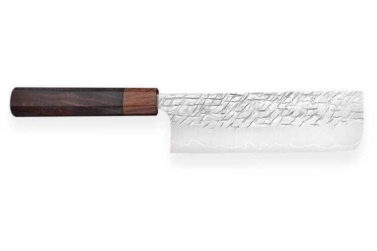 Couteau nakiri japonais artisanal Yu Kurosaki Raijin acier cobalt 16,5cm