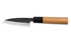 Couteau d'office japonais artisanal Moritaka Aogami 2 Steel carbone 9cm